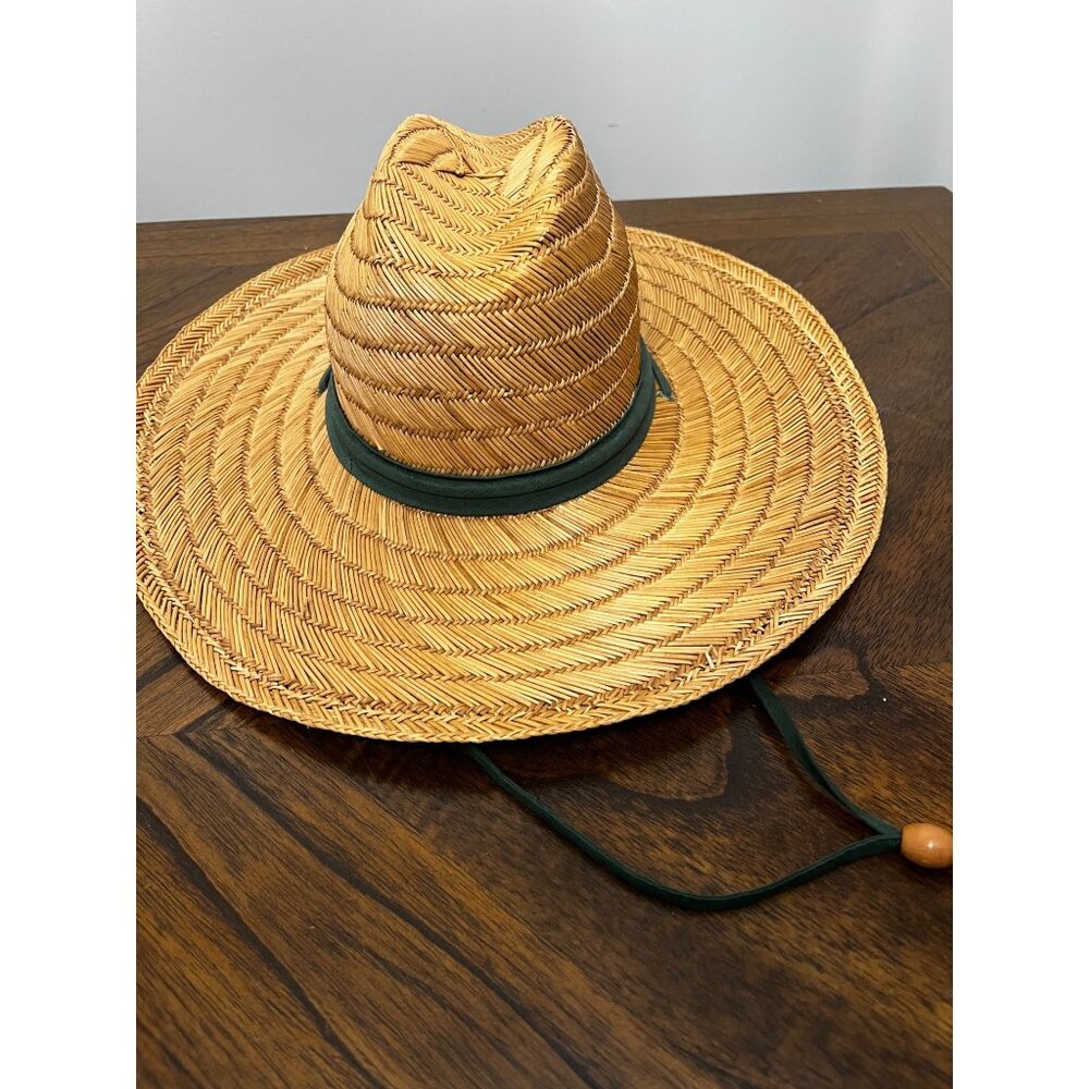 DPC Dorfman Pacific Pine Weaved Straw Universal Wide Brim Summer Hat size Small